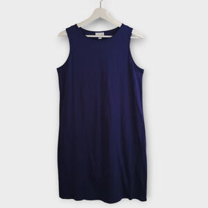 J. Jill Dress Womens Small Purple Tank Minimalist Casual Lounge Relaxed Mini